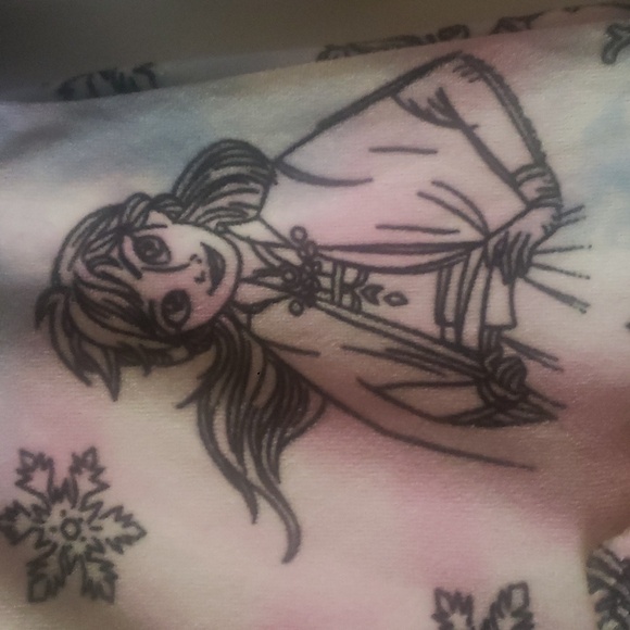 Disney Frozen GIRLS size 6 one piece pajama with hood and pockets - Picture 5 of 10